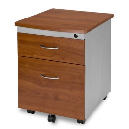 Two Drawer Lockable Mobile Pedestal in Cherry Finish